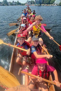 Dragon Boat with kids and coaches
